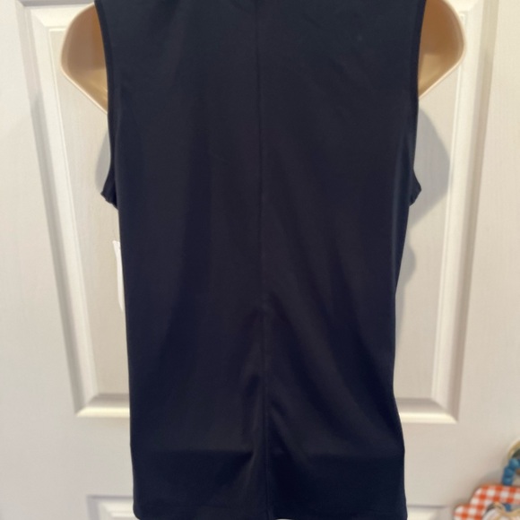 Women's Black Sleeveless Golf top - Picture 2 of 5